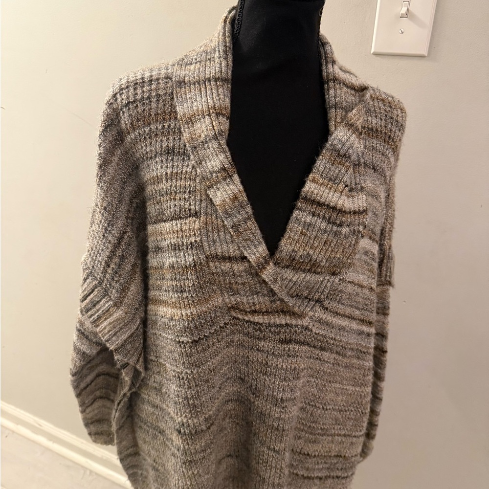 Cozy Knit Cowl Neck Sweater in Gray